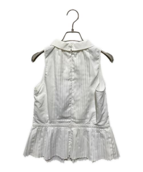 HER LIP TO（ハーリップトゥ）HER LIP TO (ハーリップトゥ) マノンプリーテッドペプラムトップ ホワイト サイズ:Mの古着・服飾アイテム