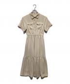HER LIP TOハーリップトゥ）の古着「ノーブルシャツドレス」｜ベージュ