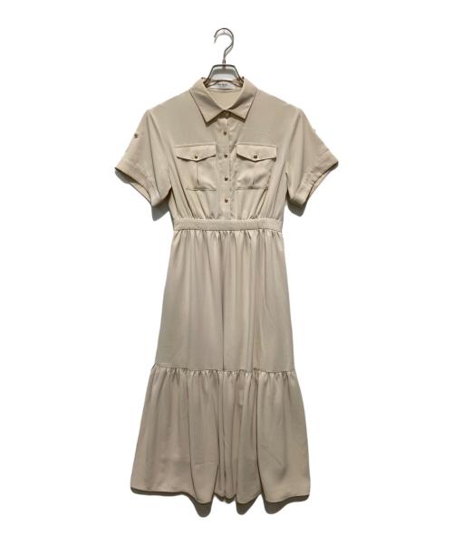 HER LIP TO（ハーリップトゥ）HER LIP TO (ハーリップトゥ) ノーブルシャツドレス ベージュ サイズ:Sの古着・服飾アイテム