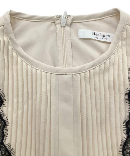 HER LIP TO（ハーリップトゥ）Her lip to (ハーリップトゥ) ノーブルシャツドレス ベージュ サイズ:Ｓの古着・服飾アイテム