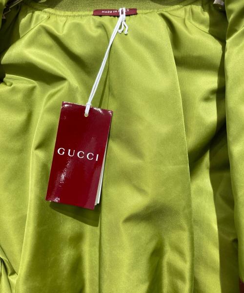 GUCCI（グッチ）GUCCI (グッチ) ナイロンツイルボンバージャケット グリーン サイズ:46の古着・服飾アイテム