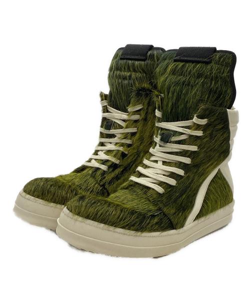 RICK OWENS（リックオウエンス）RICK OWENS (リックオウエンス) ハラコジオバスケット グリーン サイズ:25.5cm/SIZE 41の古着・服飾アイテム