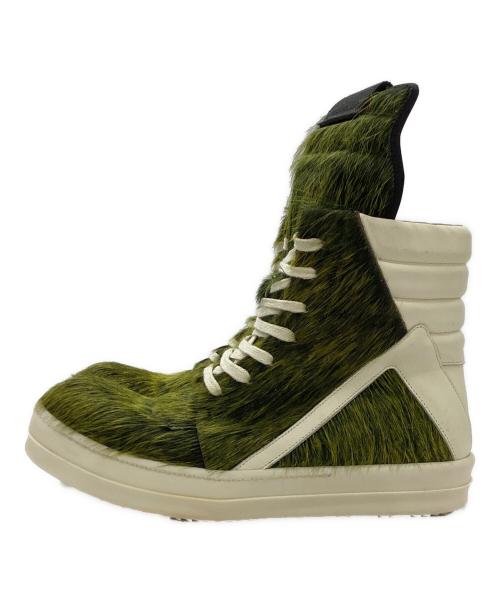 RICK OWENS（リックオウエンス）RICK OWENS (リックオウエンス) ハラコジオバスケット グリーン サイズ:25.5cm/SIZE 41の古着・服飾アイテム