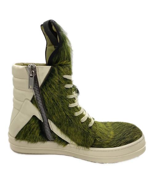 RICK OWENS（リックオウエンス）RICK OWENS (リックオウエンス) ハラコジオバスケット グリーン サイズ:25.5cm/SIZE 41の古着・服飾アイテム