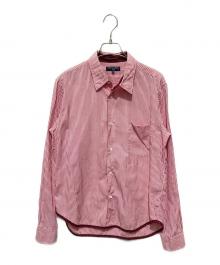 COMME des GARCONS HOMME（コムデギャルソン オム）の古着「裾切替ギンガムチェックシャツ」｜レッド