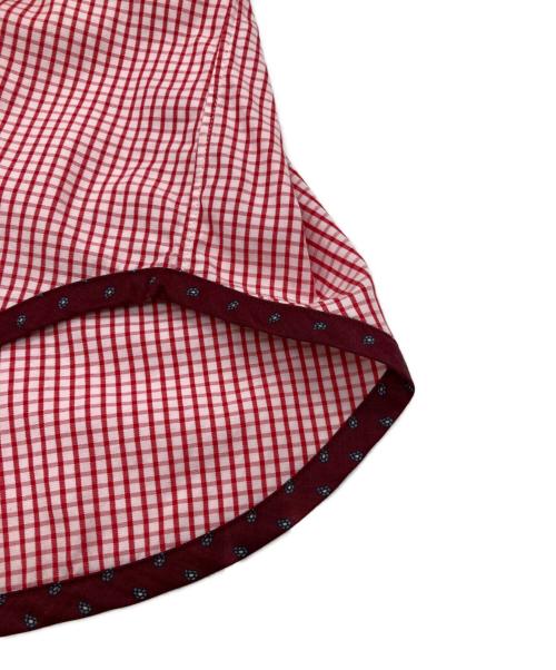 COMME des GARCONS HOMME（コムデギャルソン オム）COMME des GARCONS HOMME (コムデギャルソン オム) 裾切替ギンガムチェックシャツ レッド サイズ:Ｓの古着・服飾アイテム