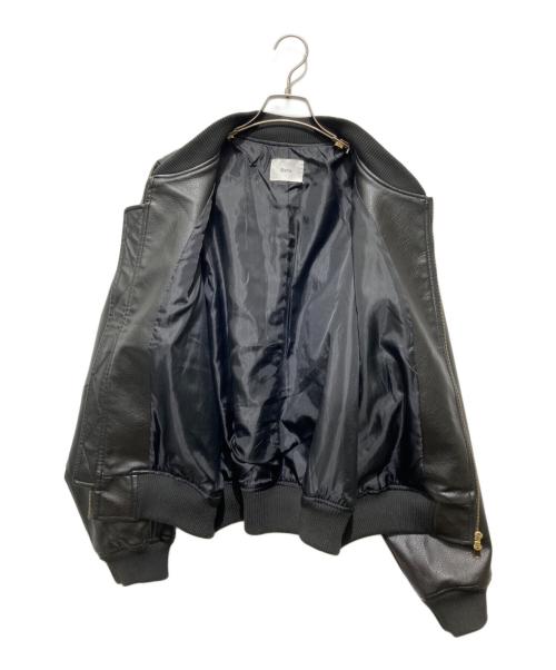 Bleme（ブレム）Bleme (ブレム) フェイクレザーブルゾン ブラック サイズ:Ｌの古着・服飾アイテム