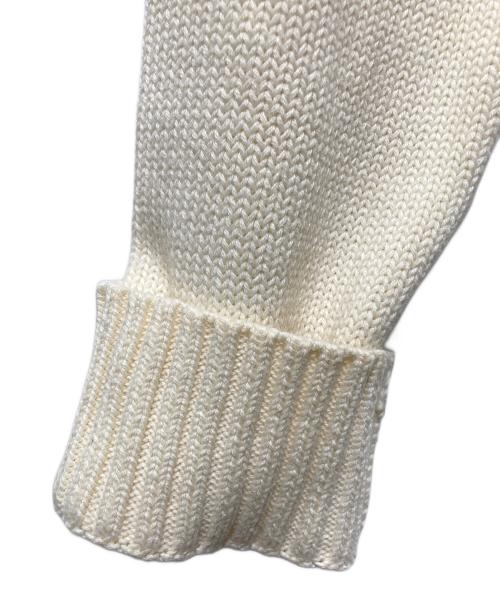 POLO RALPH LAUREN（ポロ・ラルフローレン）POLO RALPH LAUREN (ポロ・ラルフローレン) ポロベアマリンクルーネック刺繍ニット アイボリー サイズ:Mの古着・服飾アイテム