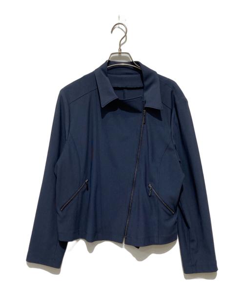 Leilian（レリアン）LEILIAN (レリアン) ストレッチライダースジャケット ネイビー サイズ:13+の古着・服飾アイテム