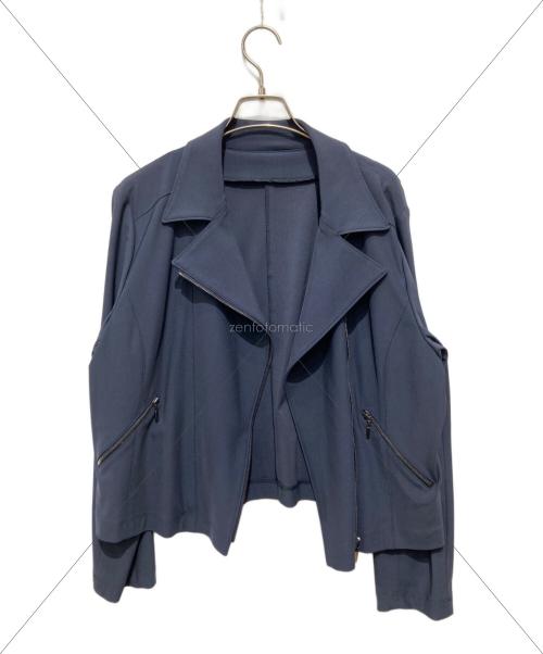 Leilian（レリアン）LEILIAN (レリアン) ストレッチライダースジャケット ネイビー サイズ:13+の古着・服飾アイテム