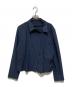 LEILIAN（レリアン）の古着「ストレッチライダースジャケット」｜ネイビー