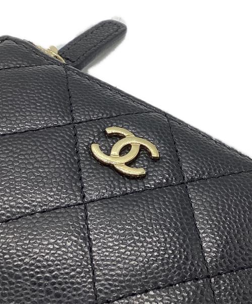 CHANEL（シャネル）CHANEL (シャネル) ココマークキャビアスキンL字ファスナー ブラックの古着・服飾アイテム