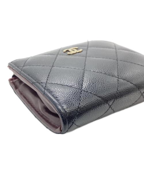 CHANEL（シャネル）CHANEL (シャネル) ココマークキャビアスキンL字ファスナー ブラックの古着・服飾アイテム