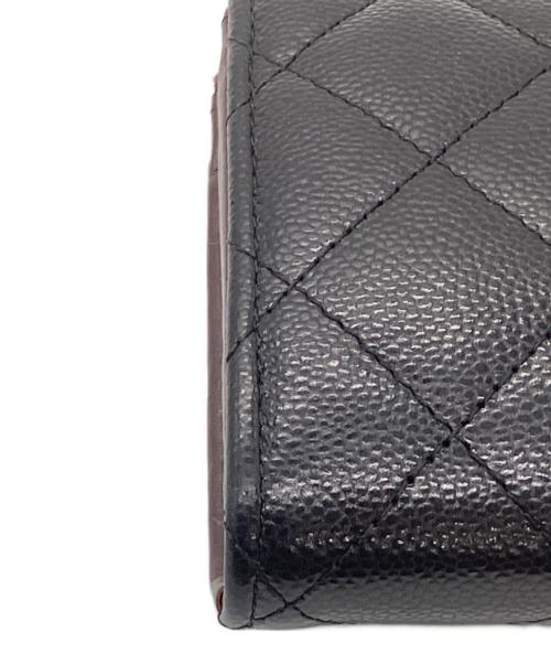 CHANEL（シャネル）CHANEL (シャネル) ココマークキャビアスキンL字ファスナー ブラックの古着・服飾アイテム