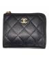 CHANEL（シャネル）の古着「ココマークキャビアスキンL字ファスナー」｜ブラック