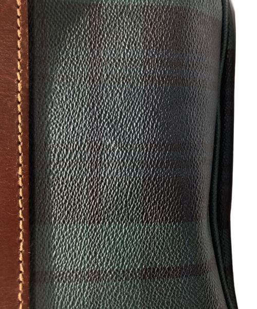 POLO RALPH LAUREN（ポロ・ラルフローレン）POLO RALPH LAUREN (ポロ・ラルフローレン) ブラックウォッチレザーボストンバッグ グリーンの古着・服飾アイテム