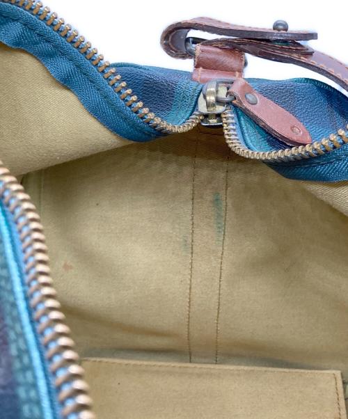 POLO RALPH LAUREN（ポロ・ラルフローレン）POLO RALPH LAUREN (ポロ・ラルフローレン) ブラックウォッチレザーボストンバッグ グリーンの古着・服飾アイテム