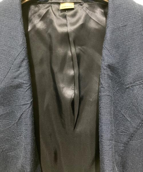 GUCCI（グッチ）GUCCI (グッチ) リンクルエフェクト ビスコース ジャケット /金釦ダブルジャケット ネイビー サイズ:40の古着・服飾アイテム