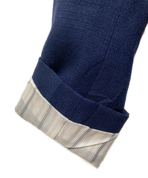 GUCCI（グッチ）GUCCI (グッチ) リンクルエフェクト ビスコース ジャケット /金釦ダブルジャケット ネイビー サイズ:40の古着・服飾アイテム