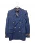 GUCCI（グッチ）の古着「リンクルエフェクト ビスコース ジャケット /金釦ダブルジャケット」｜ネイビー