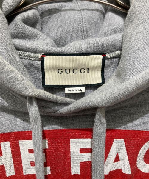 GUCCI（グッチ）GUCCI (グッチ) THEFACEボックスプリントパーカー グレー サイズ:XSの古着・服飾アイテム