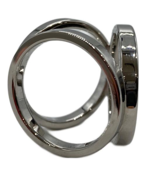 HERMES（エルメス）HERMES (エルメス) スカーフリング 90 《トリオ》 シルバーの古着・服飾アイテム