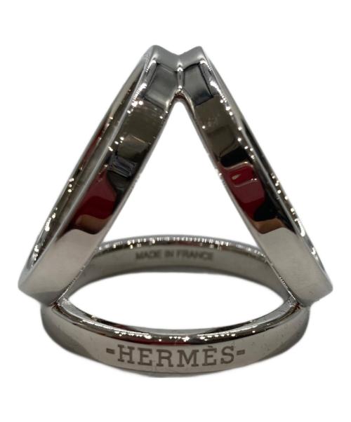 HERMES（エルメス）HERMES (エルメス) スカーフリング 90 《トリオ》 シルバーの古着・服飾アイテム