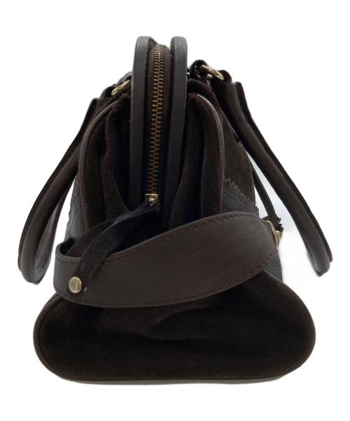 MaxMara（マックスマーラ）MaxMara (マックスマーラ) スエードハンドバッグ ブラウンの古着・服飾アイテム