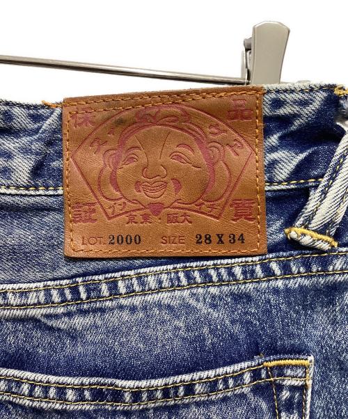 EVISU（エヴィス）EVISU (エヴィス) グラフィティプリント レギュラーフィット ジーンズ ブルー サイズ:Ｓの古着・服飾アイテム