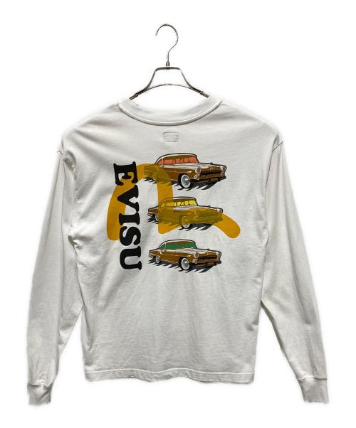 EVISU（エヴィス）EVISU (エヴィス) クラシック50年代カープリント リラックスフィット 長袖Tシャツ ホワイト サイズ:Ｓの古着・服飾アイテム