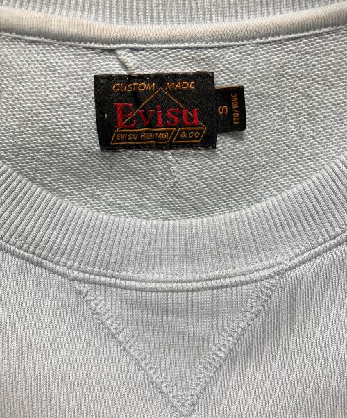 EVISU（エヴィス）EVISU (エヴィス) ロゴとカモメプリント リラックスフィットスウェットシャツ ブルー サイズ:Ｓの古着・服飾アイテム