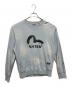 EVISU（エヴィス）の古着「ロゴとカモメプリント リラックスフィットスウェットシャツ」｜ブルー