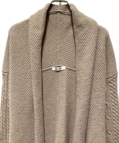 MaxMara（マックスマーラ）MaxMara (マックスマーラ) カシミヤ混ショールカーディガン ベージュ サイズ:Sの古着・服飾アイテム