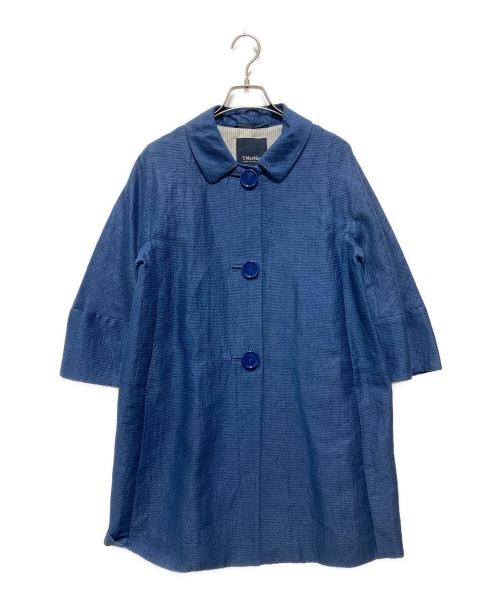 'S Max Mara（エスマックスマーラ）'S Max Mara (エスマックスマーラ) シルクリネン混セットアップ ブルー サイズ:Mの古着・服飾アイテム