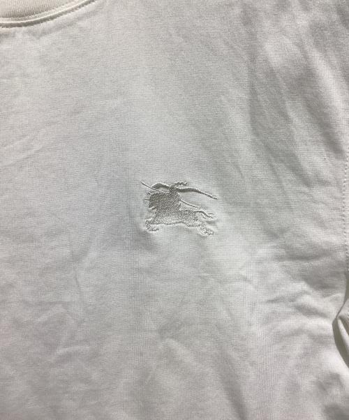 BURBERRY（バーバリー）BURBERRY (バーバリー) チェックトリム コットンTシャツ ホワイト サイズ:Mの古着・服飾アイテム