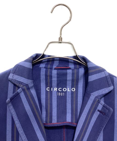 CIRCOLO 1901（チルコロ1901）CIRCOLO 1901 (チルコロ1901) テーラードジャケット ブルー サイズ:XLの古着・服飾アイテム