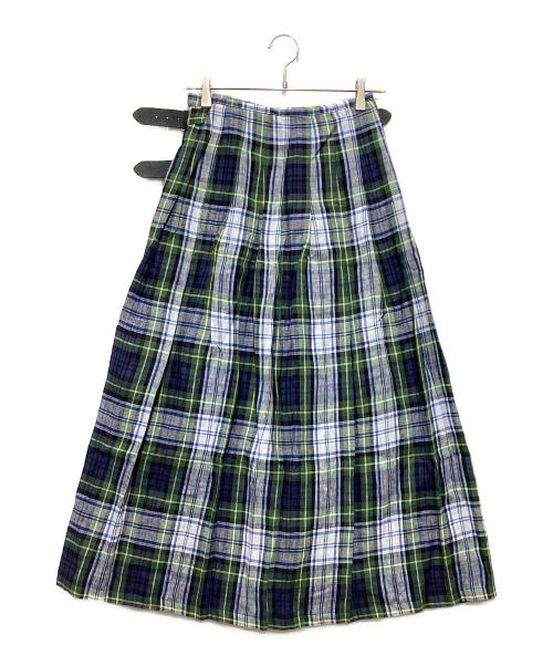 O'NEIL OF DUBLIN（オニールオブダブリン）O'NEIL OF DUBLIN (オニールオブダブリン) チェックラップスカート ブルー サイズ:XSの古着・服飾アイテム