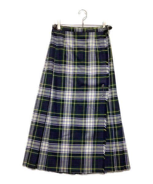 O'NEIL OF DUBLIN（オニールオブダブリン）O'NEIL OF DUBLIN (オニールオブダブリン) チェックラップスカート グリーン サイズ:XSの古着・服飾アイテム