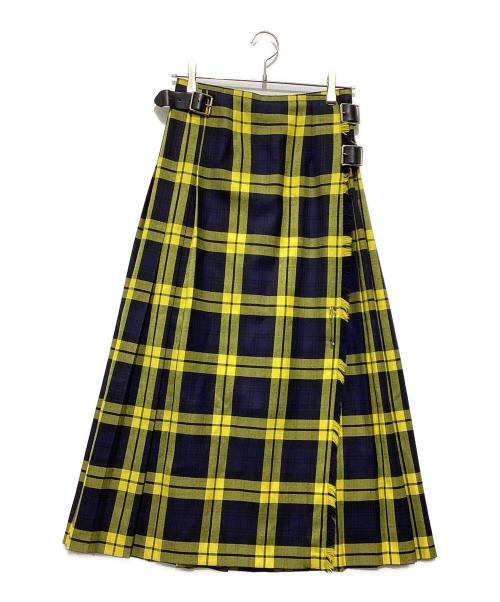 O'NEIL OF DUBLIN（オニールオブダブリン）O'NEIL OF DUBLIN (オニールオブダブリン) ラップスカート イエロー サイズ:XSの古着・服飾アイテム