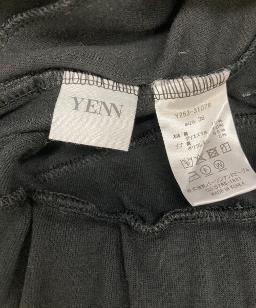 YENN（イエン）YENN (イエン) KNEE TUCK SWEAT PANT ブラック サイズ:36の古着・服飾アイテム