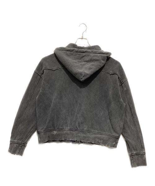 FACCIES（ファッチーズ）FACCIES (ファッチーズ) used加工ジップパーカー グレー サイズ:2の古着・服飾アイテム