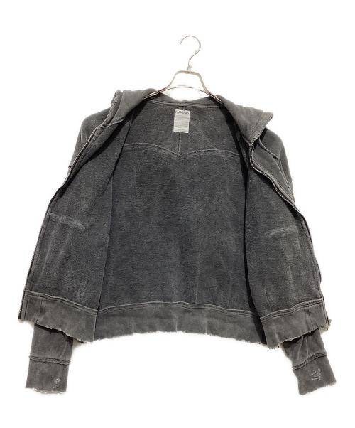FACCIES（ファッチーズ）FACCIES (ファッチーズ) used加工ジップパーカー グレー サイズ:2の古着・服飾アイテム