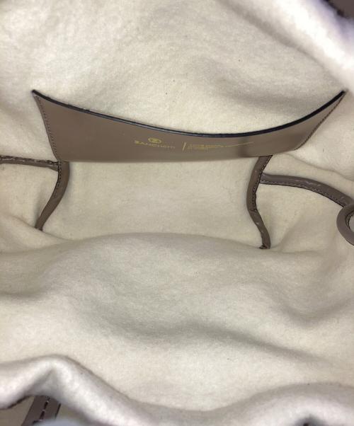 ZANCHETTI（ザンケッティー）ZANCHETTI (ザンケッティー) ウーヴンミディショッパーカーフレザーバッグ グレー/TAUPEの古着・服飾アイテム