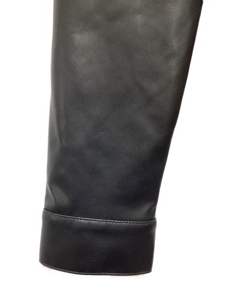 Calvin Klein Jeans（カルバンクラインジーンズ）Calvin Klein Jeans (カルバンクラインジーンズ) ロングスリーブフェイクレザーシャツジャケット ブラック サイズ:Mの古着・服飾アイテム