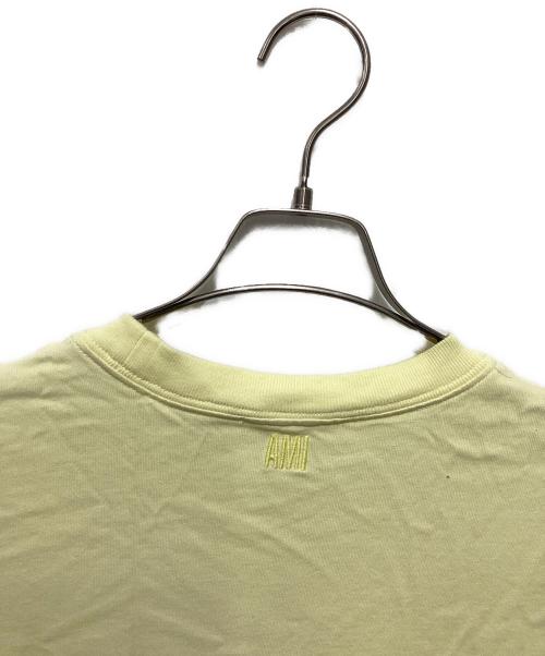 AMI PARIS（アミ パリス）AMI PARIS (アミ パリス) ハートロゴ刺繍Tシャツ イエロー サイズ:Ｓの古着・服飾アイテム