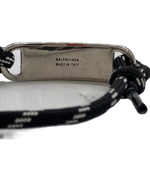 BALENCIAGA（バレンシアガ）BALENCIAGA (バレンシアガ) プレートブレスレット ブラックの古着・服飾アイテム