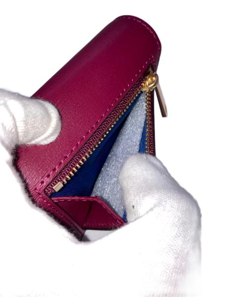 TORY BURCH（トリーバーチ）TORY BURCH (トリーバーチ) バイカラーコンパクトウォレット ボルドー×ネイビー サイズ:OneSizeの古着・服飾アイテム