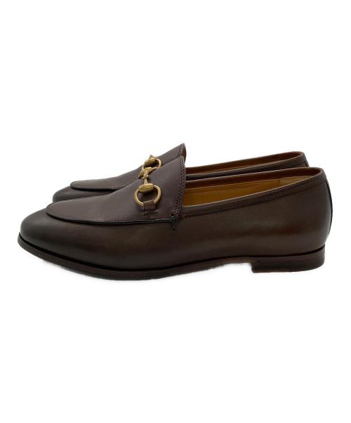 GUCCI（グッチ）GUCCI (グッチ) ヨルダーン ホースビット ローファー ブラウン サイズ:34の古着・服飾アイテム