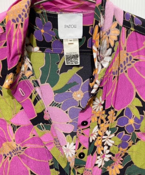 patou（パトゥ）Patou (パトゥ) 総柄ワンピース パープル サイズ:36の古着・服飾アイテム