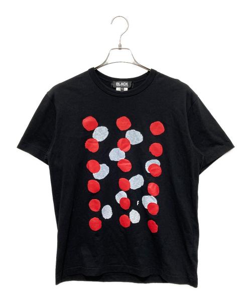 BLACK COMME des GARCONS（ブラックコムデギャルソン）BLACK COMME des GARCONS (ブラックコムデギャルソン) フィリップパゴウスキー ドットプリント Tシャツ ブラック サイズ:XLの古着・服飾アイテム